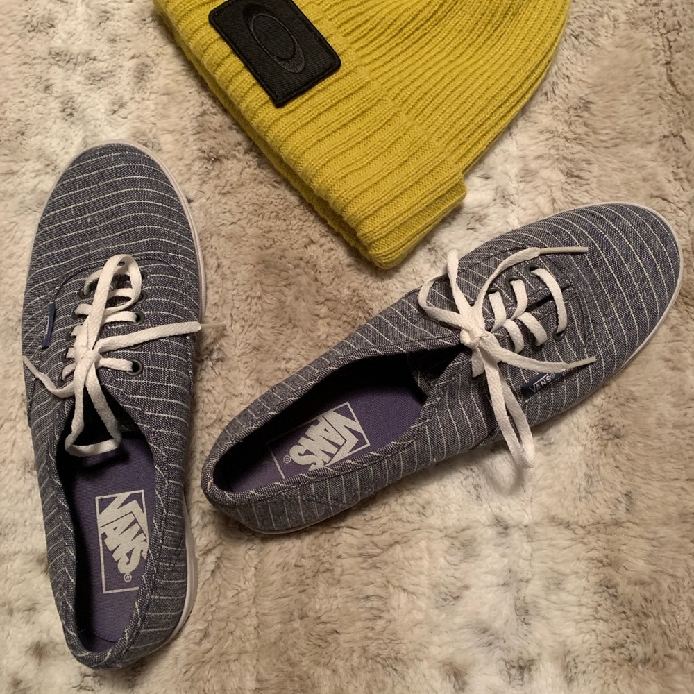 Vans Striped Lace Up Sneakers